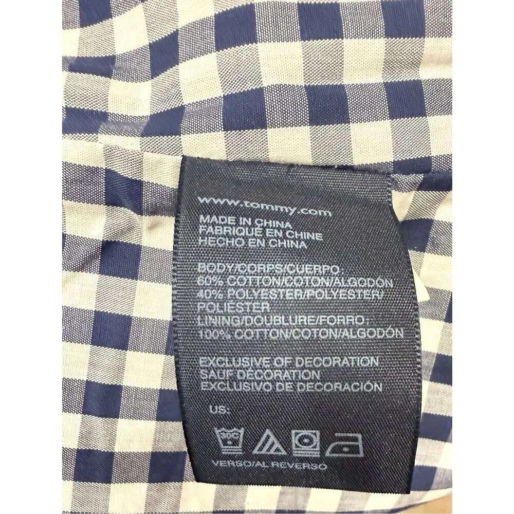 Tommy Hilfiger Boys Knit Navy Blazer Gingham Lining Large (16-18)